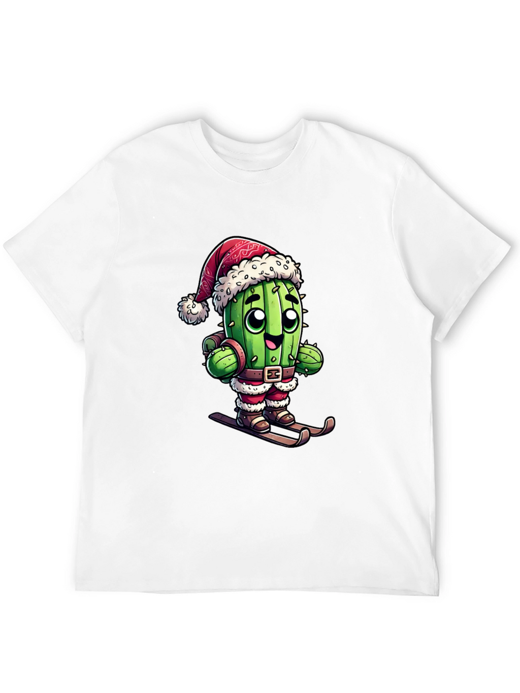 Santa Cactus Ski T-Shirt