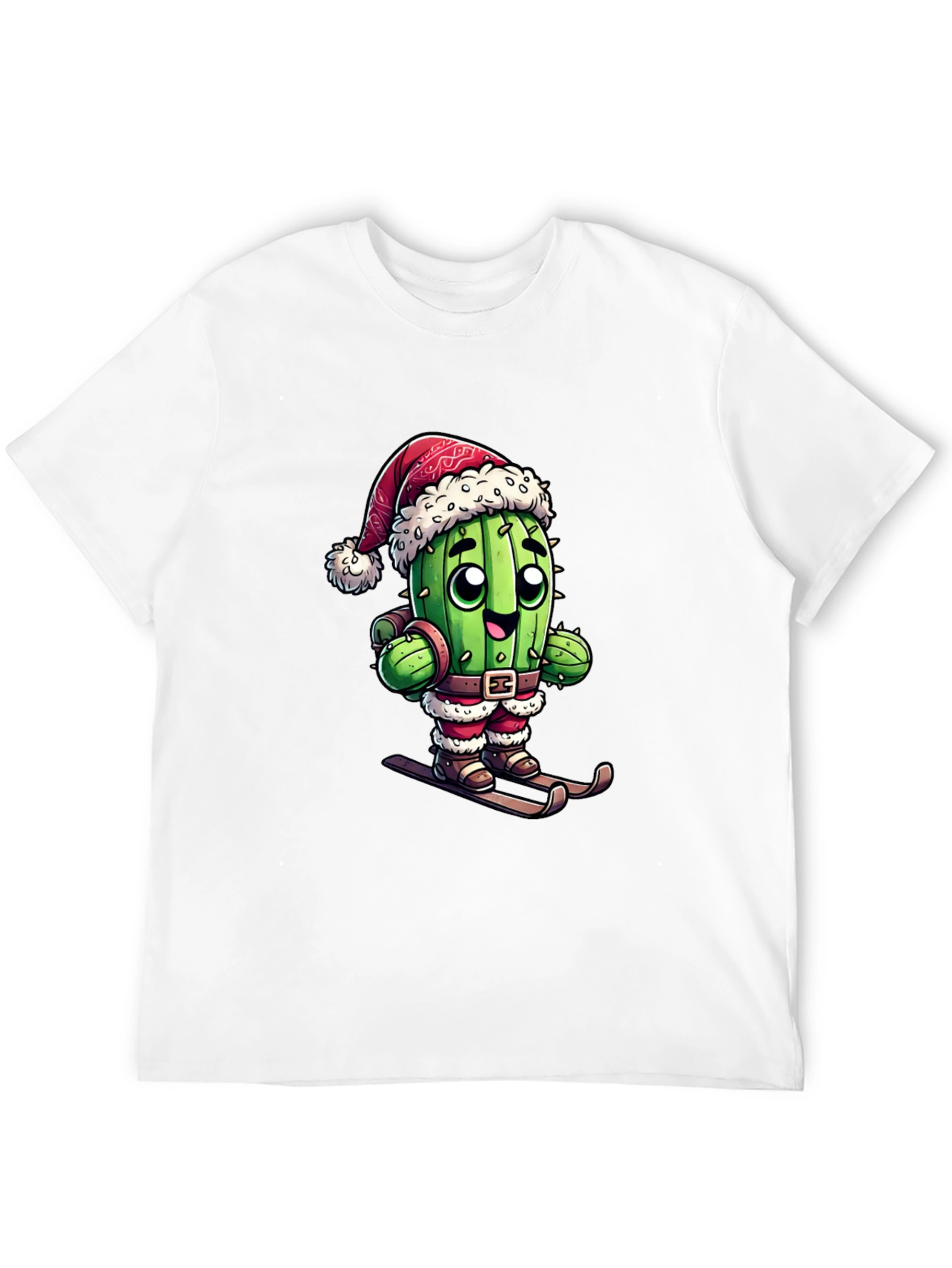 Santa Cactus Ski T-Shirt