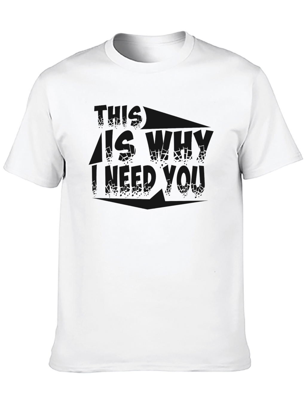 Mens Solid Black Crewneck T-Shirt