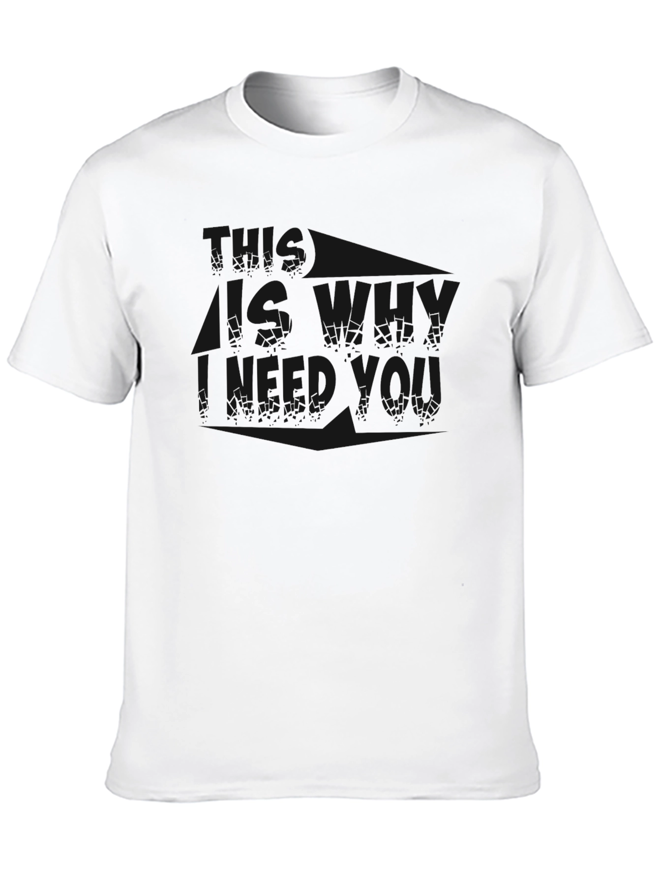 Mens Solid Black Crewneck T-Shirt