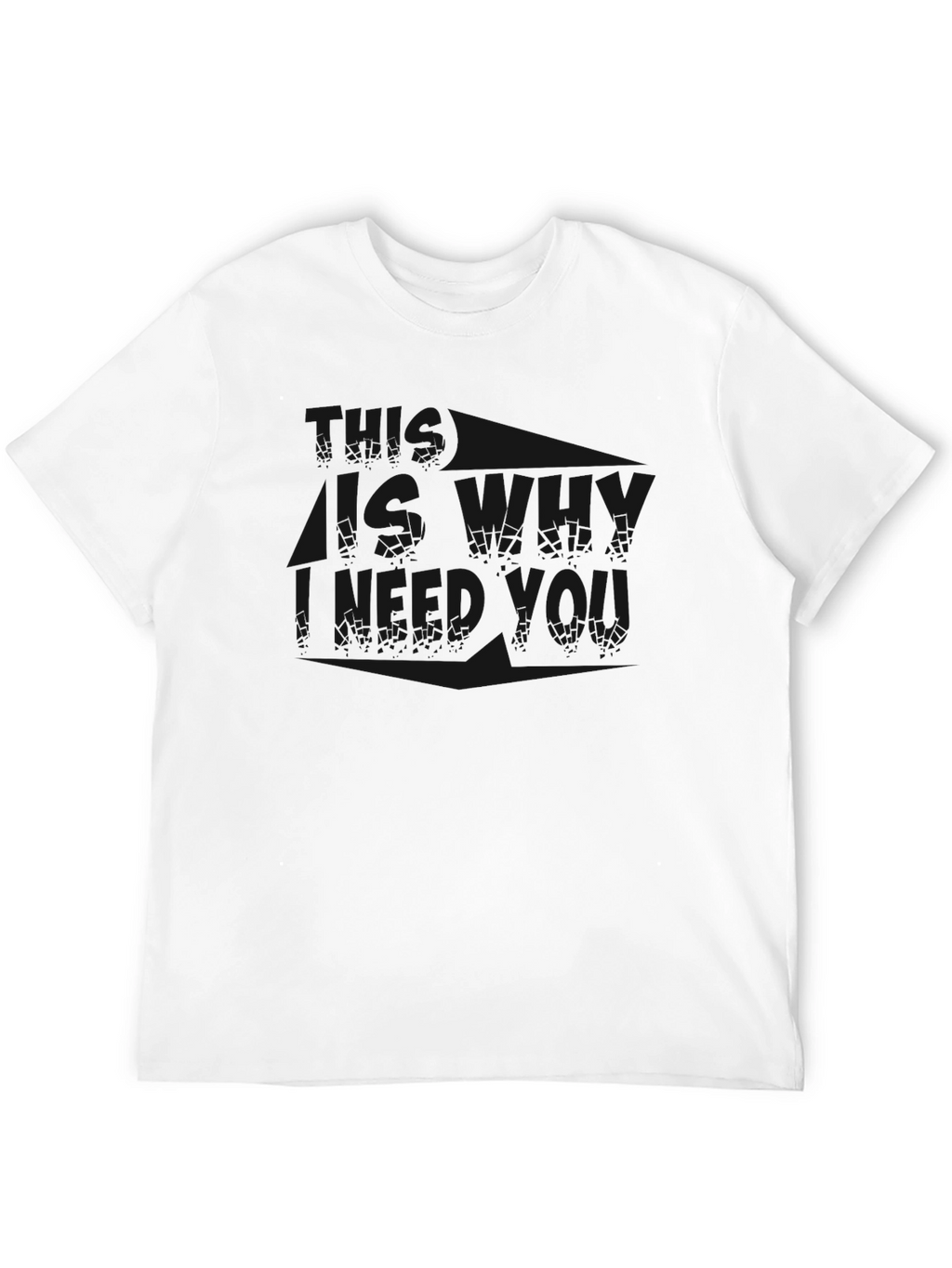 Mens Solid Black Crewneck T-Shirt