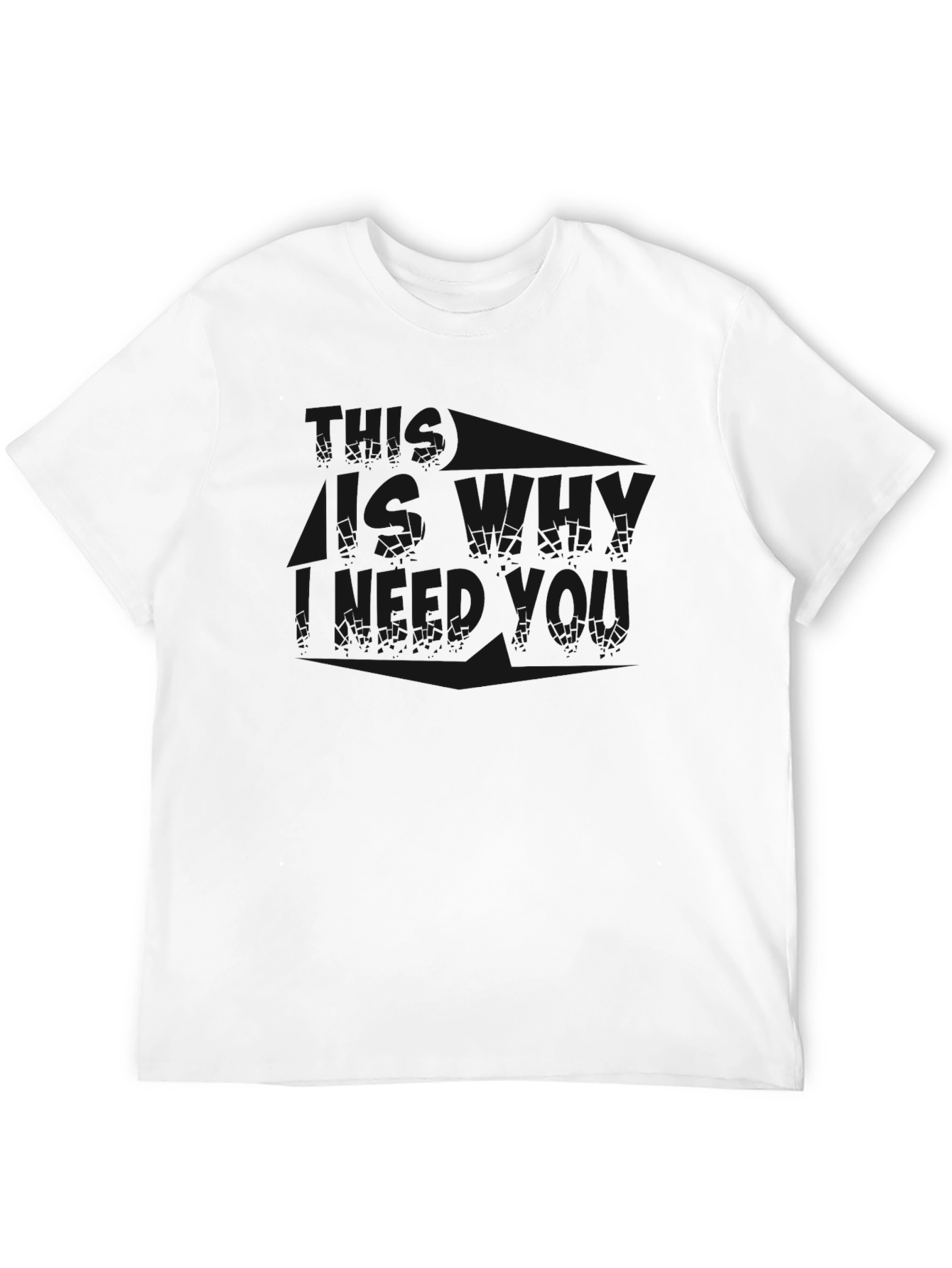 Mens Solid Black Crewneck T-Shirt