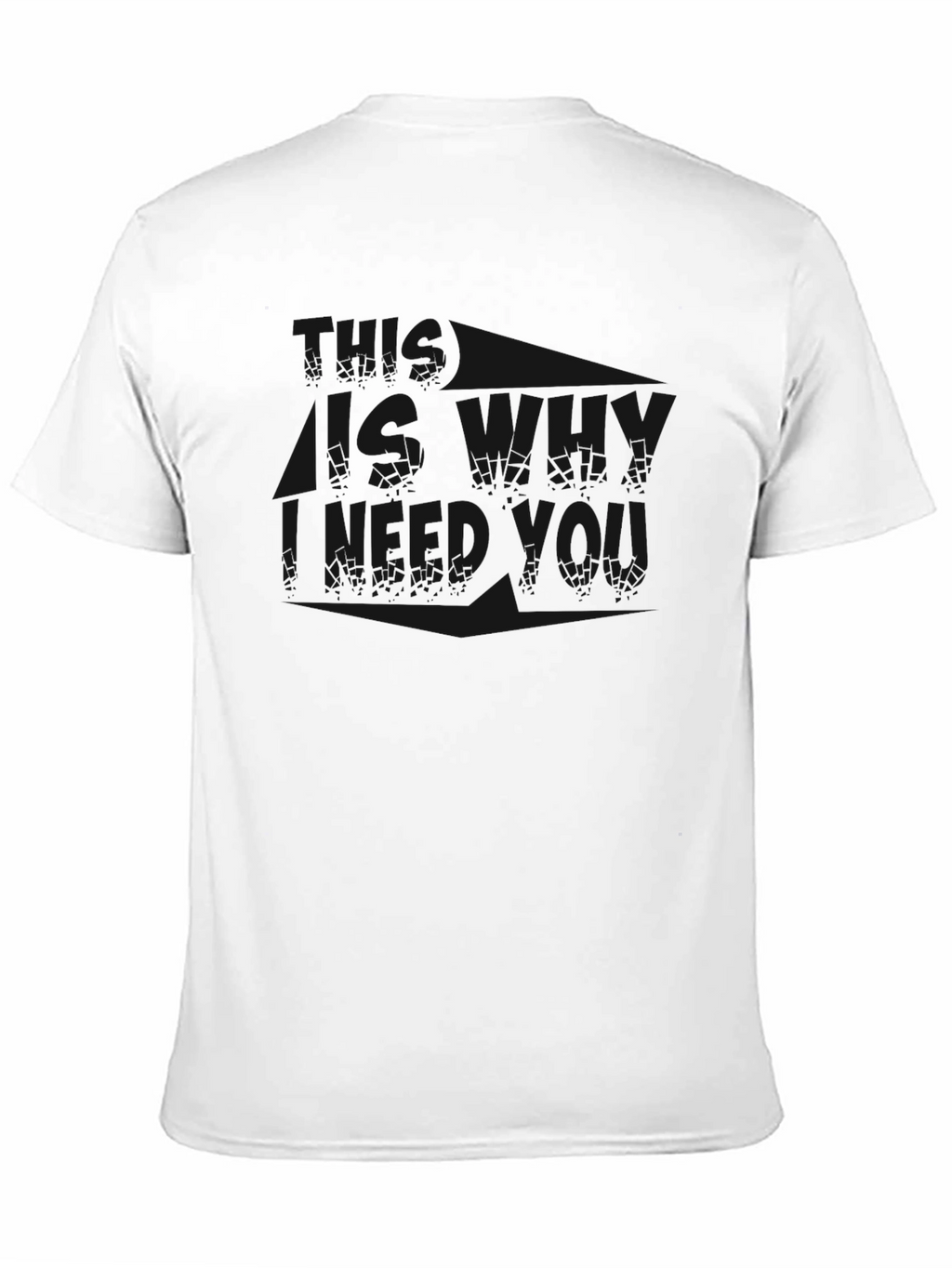 Mens Solid Black Crewneck T-Shirt