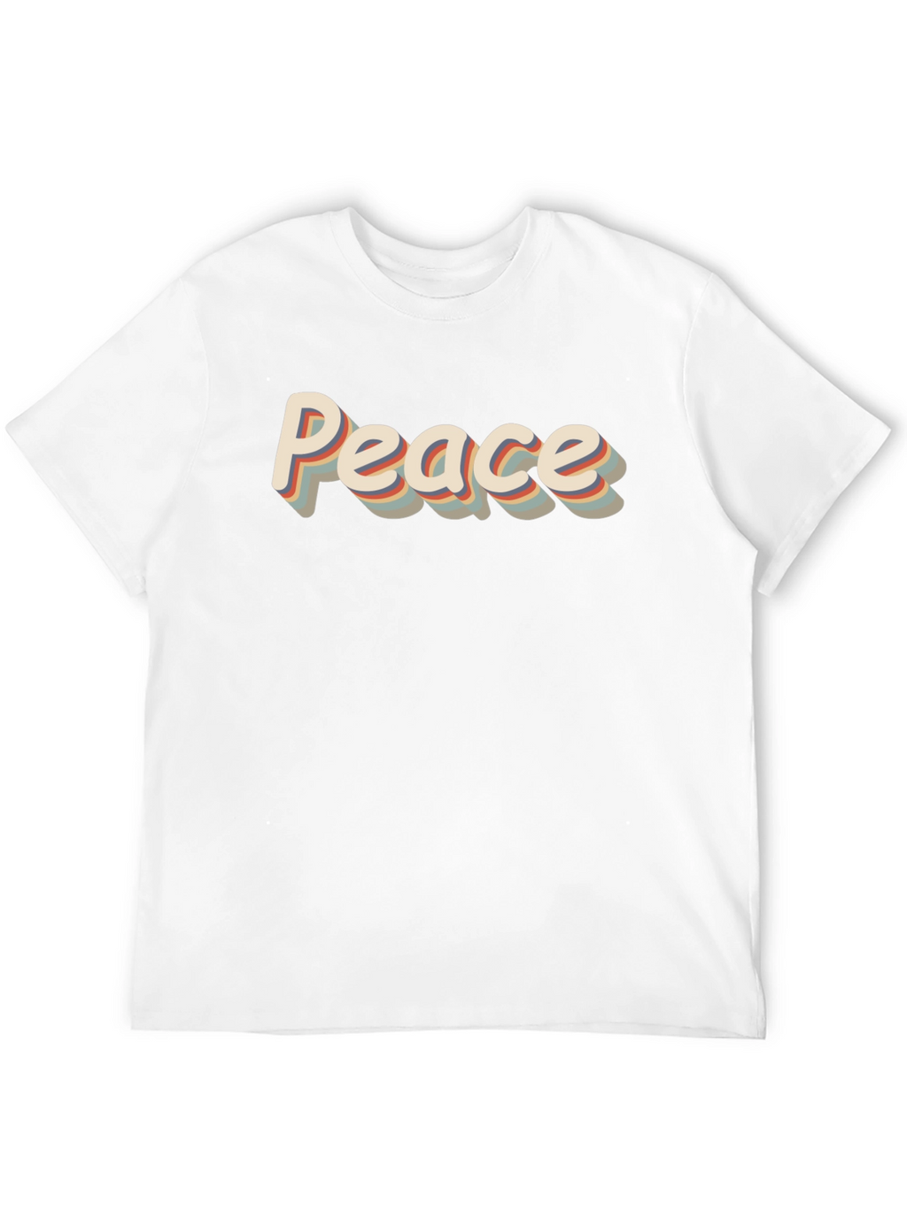 Retro Peace Graphic Tee - Mens Black T-Shirt