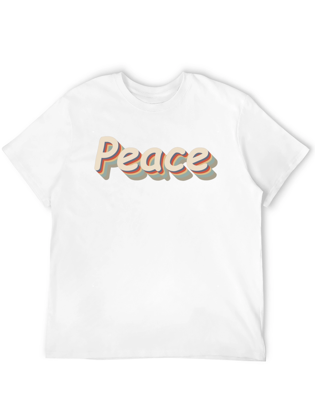 Retro Peace Graphic Tee - Mens Black T-Shirt