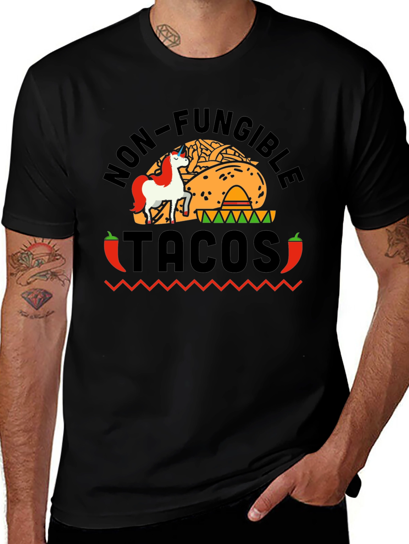 Non-Fungible Tacos Funny Graphic Tee