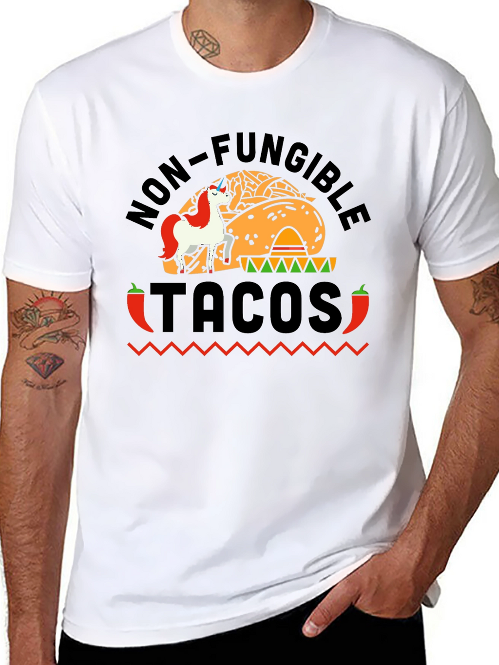 Non-Fungible Tacos Funny Graphic Tee