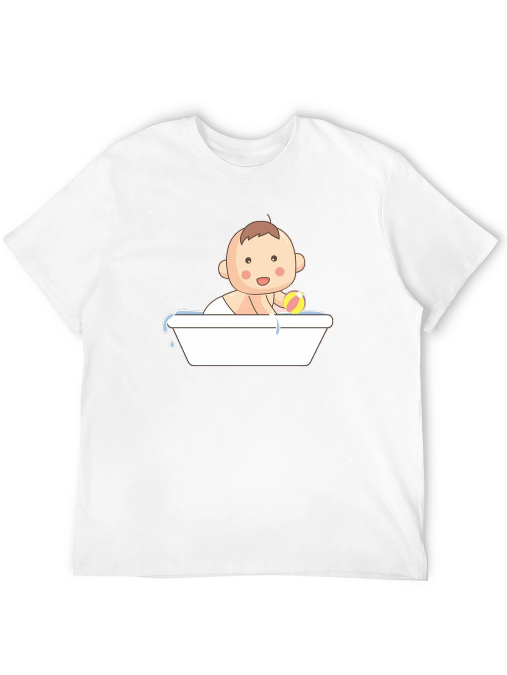 Baby in Tub Graphic Tee - Black Cotton T-Shirt