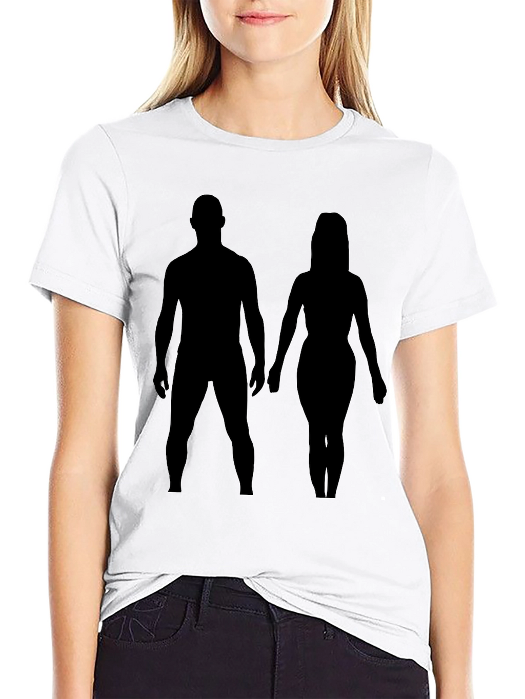 Silhouette Couple Black Tee