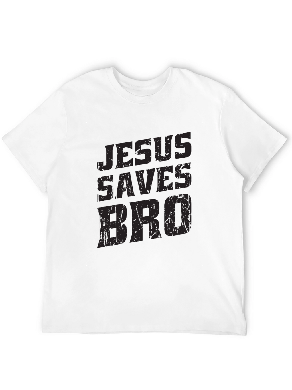Jesus Saves Bro Black Graphic T-Shirt
