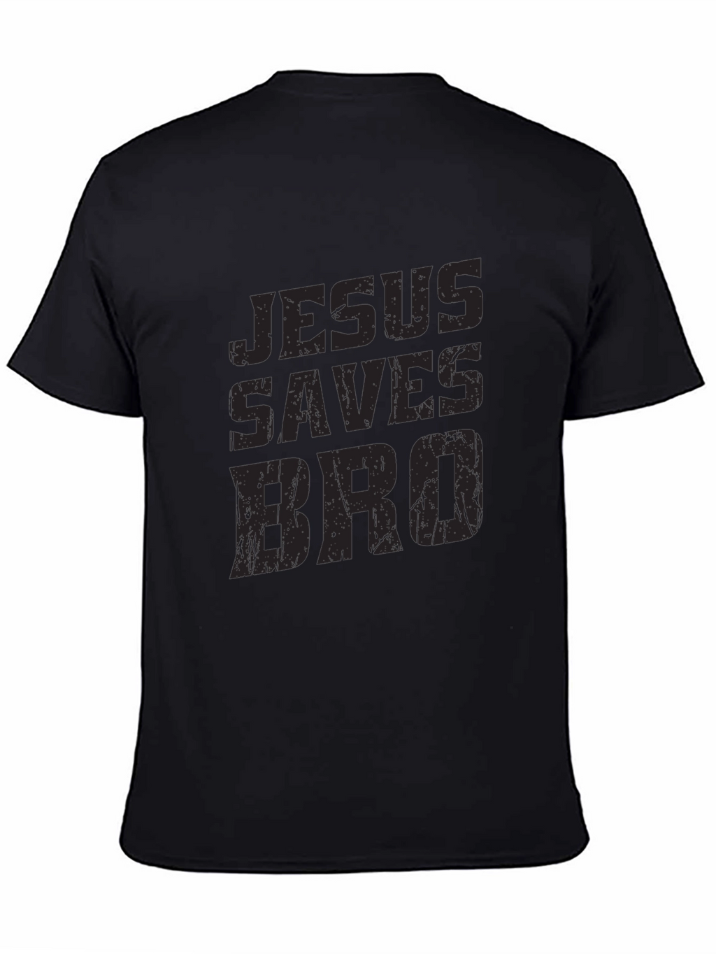 Jesus Saves Bro Black Graphic T-Shirt
