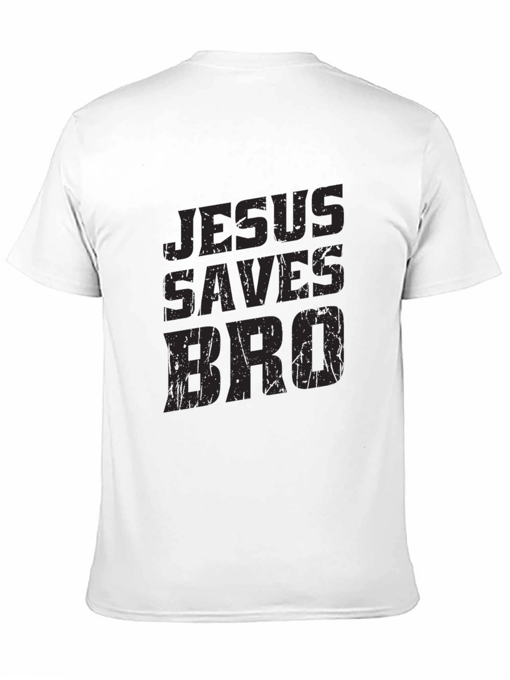 Jesus Saves Bro Black Graphic T-Shirt