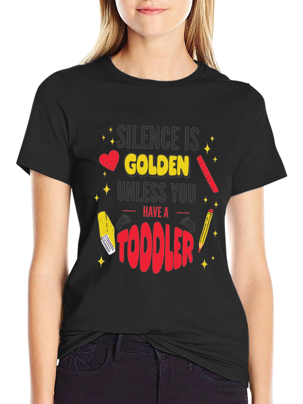 Silence is Golden Toddler Graphic T-Shirt