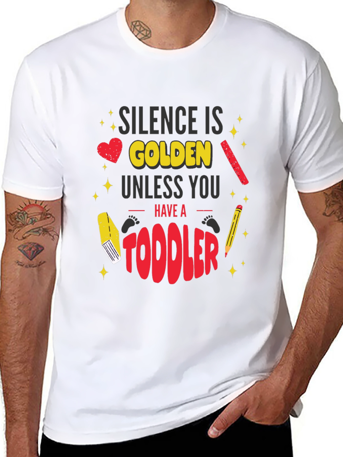 Silence is Golden Toddler Graphic T-Shirt