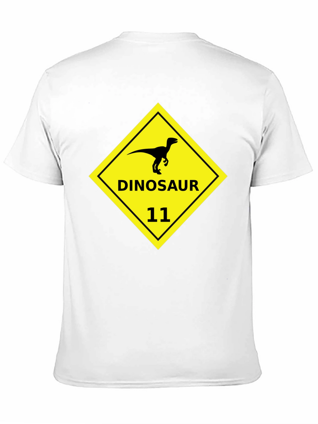 Dinosaur 11 Graphic Tee - Black Cotton T-Shirt