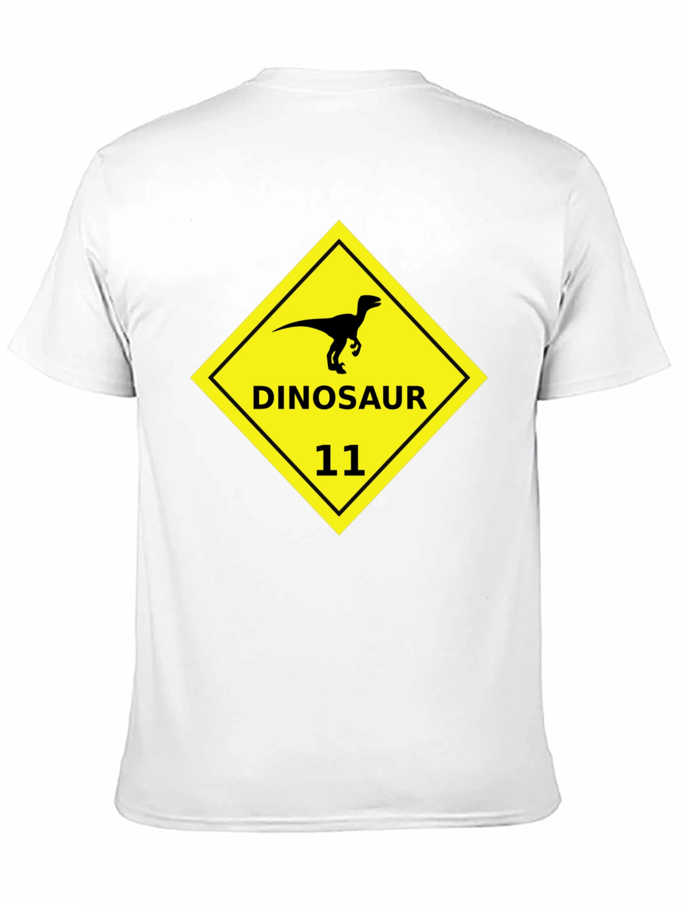 Dinosaur 11 Graphic Tee - Black Cotton T-Shirt
