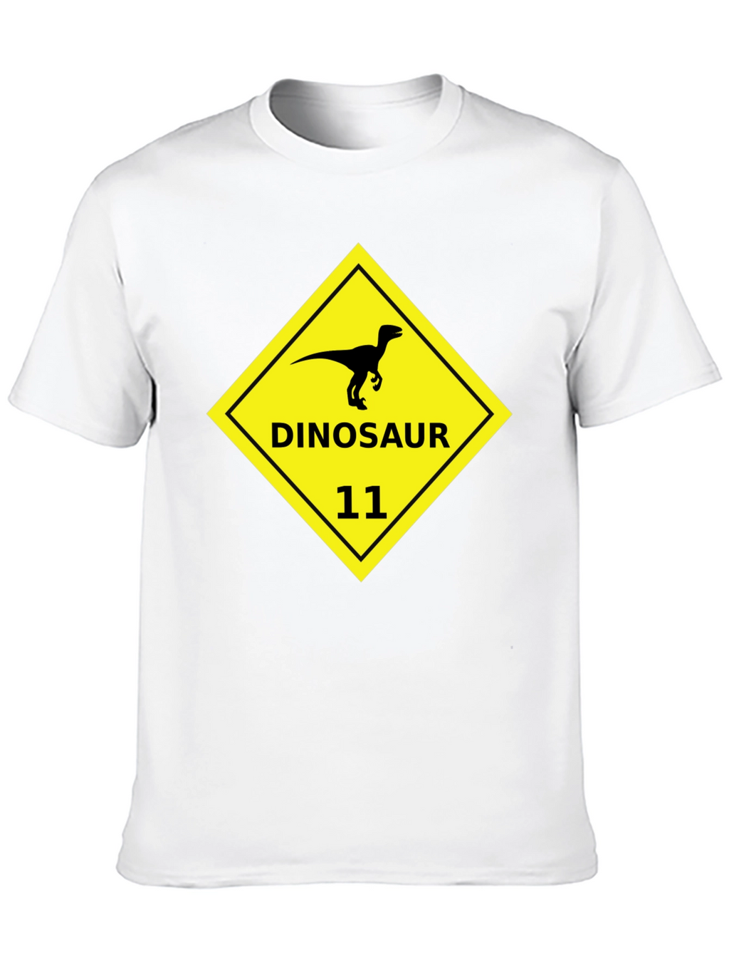Dinosaur 11 Graphic Tee - Black Cotton T-Shirt