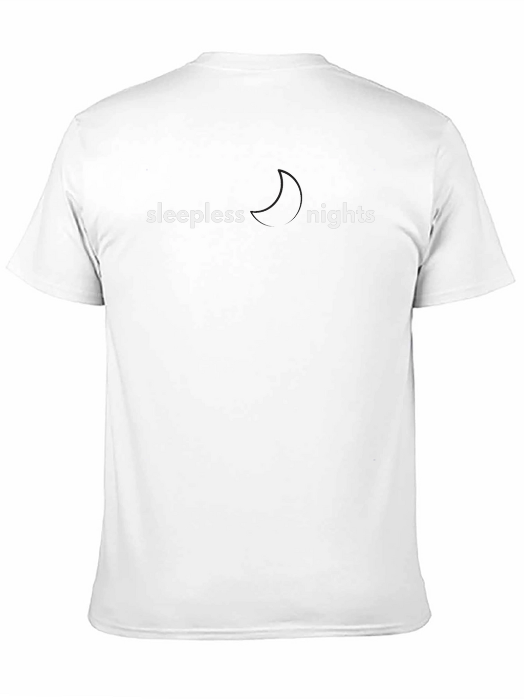 Sleepless Nights Graphic Tee - Black Cotton Comfort