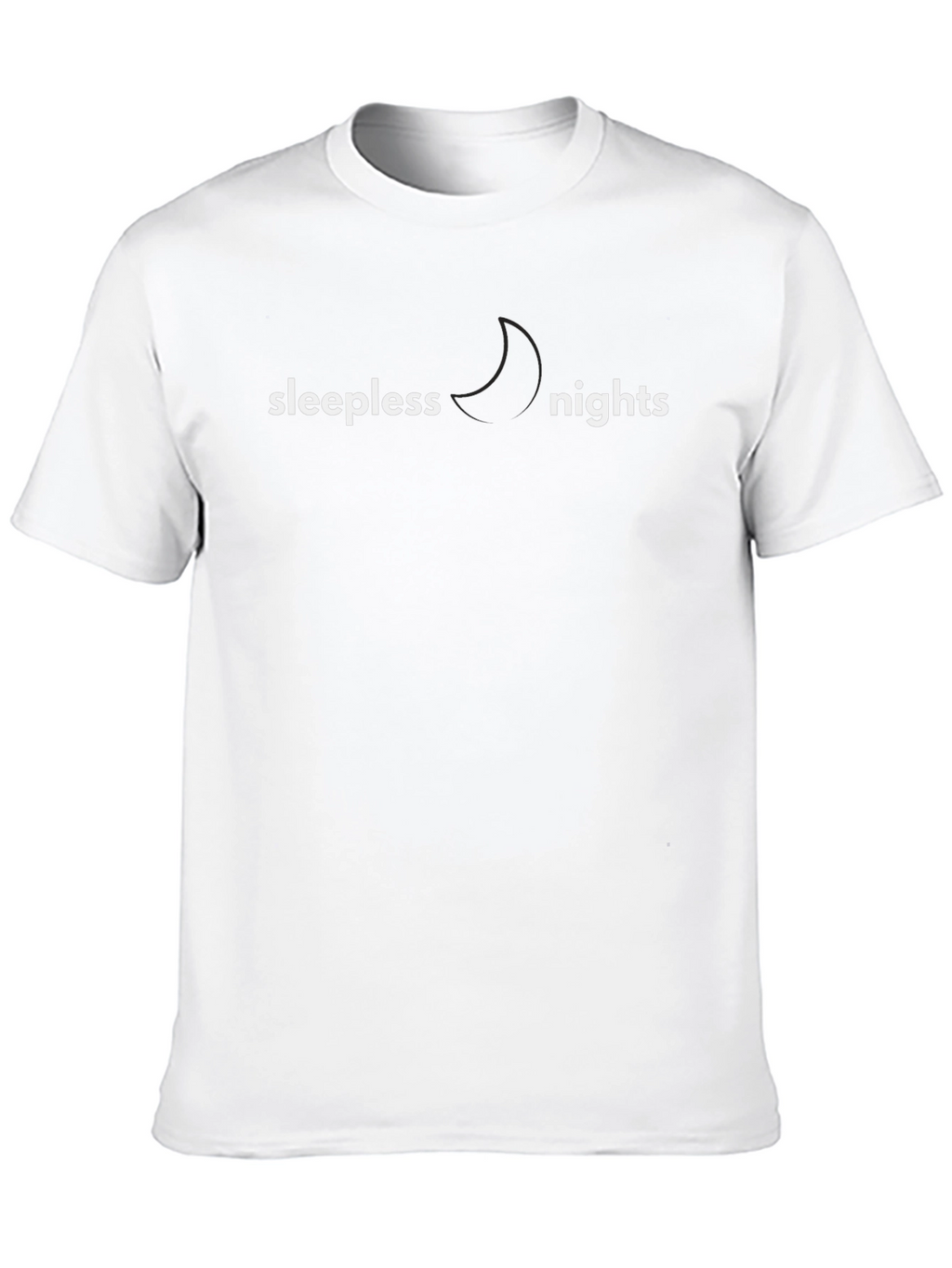 Sleepless Nights Graphic Tee - Black Cotton Comfort