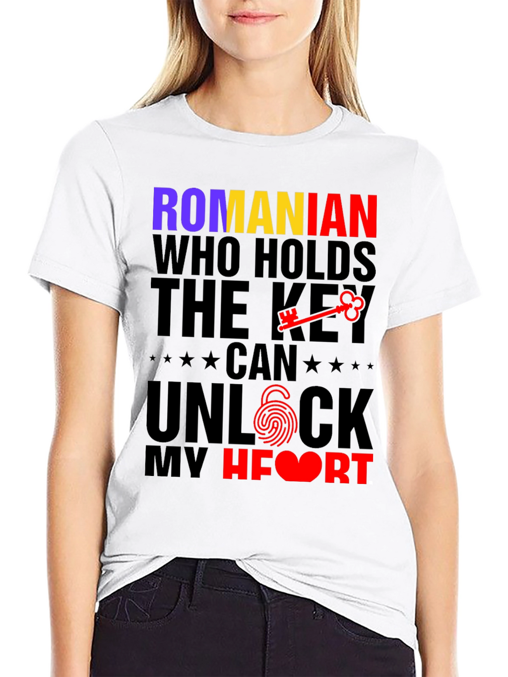 Romanian Key to My Heart Graphic T-Shirt