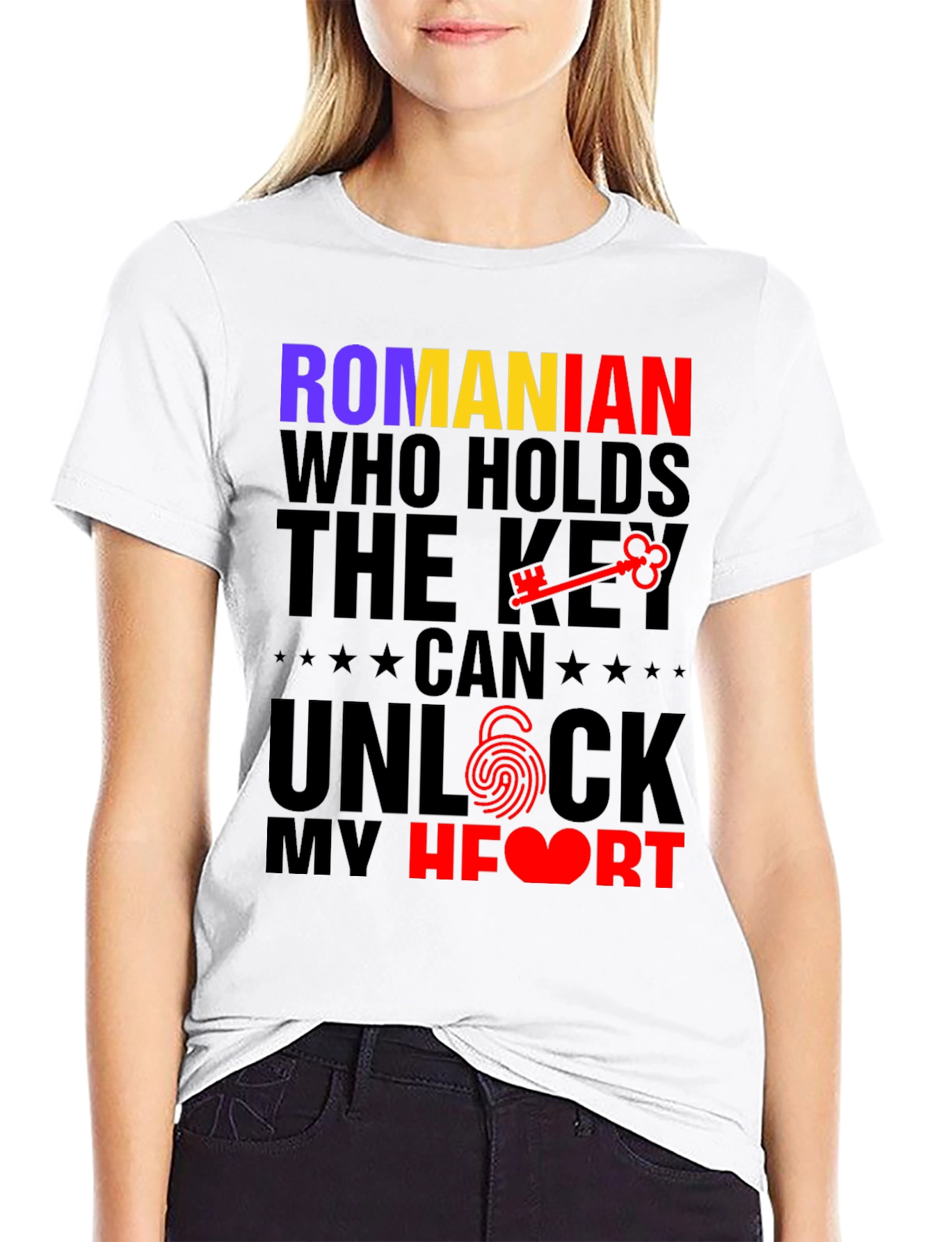 Romanian Key to My Heart Graphic T-Shirt