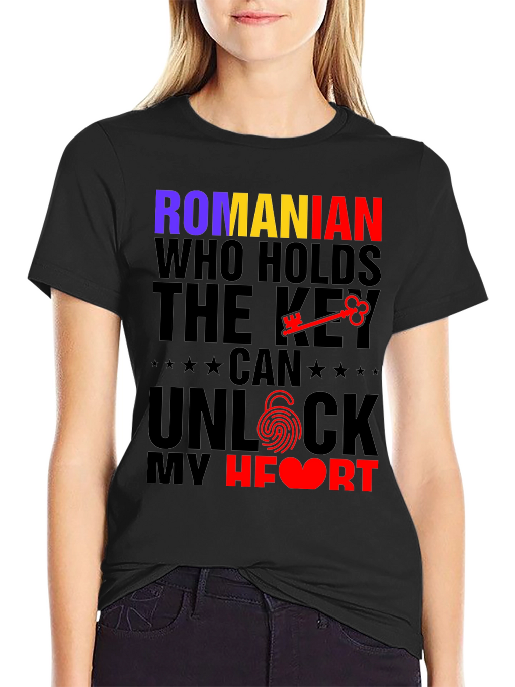 Romanian Key to My Heart Graphic T-Shirt