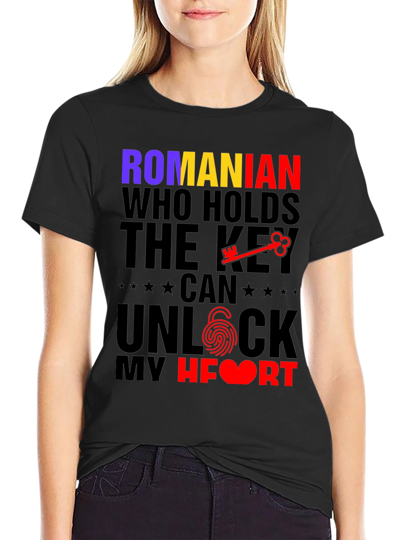 Romanian Key to My Heart Graphic T-Shirt