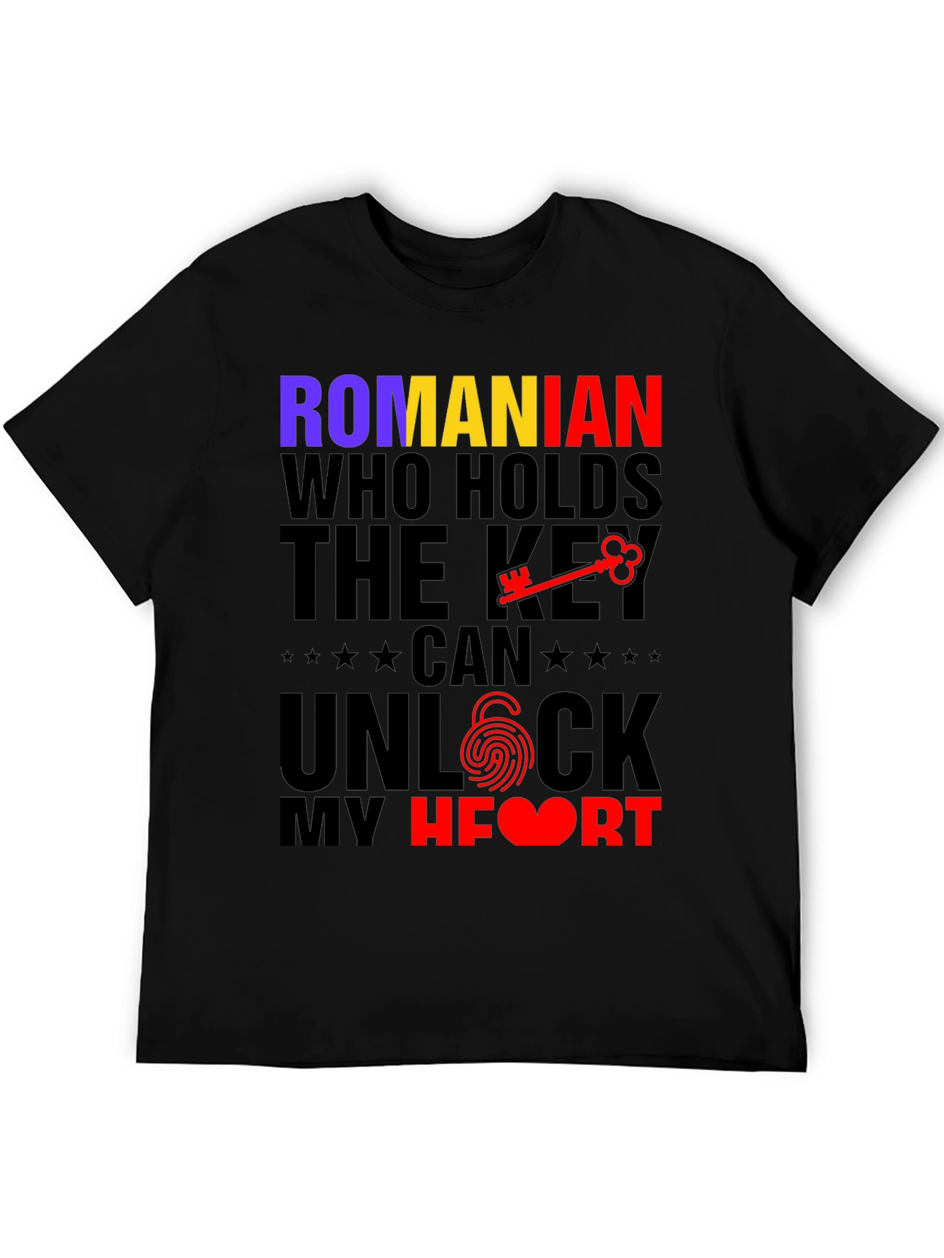 Romanian Key to My Heart Graphic T-Shirt