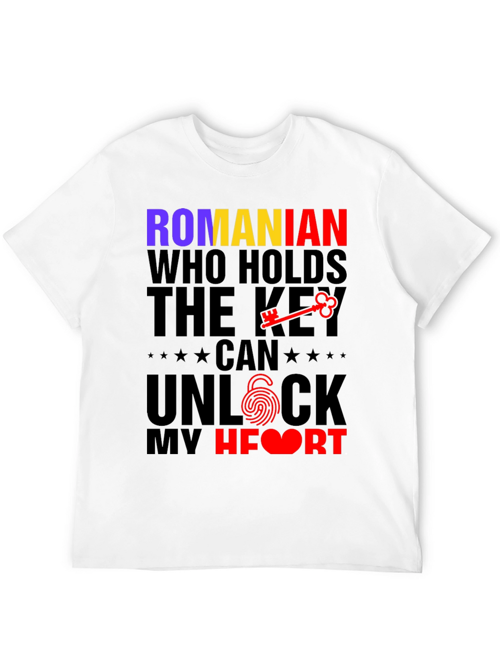 Romanian Key to My Heart Graphic T-Shirt
