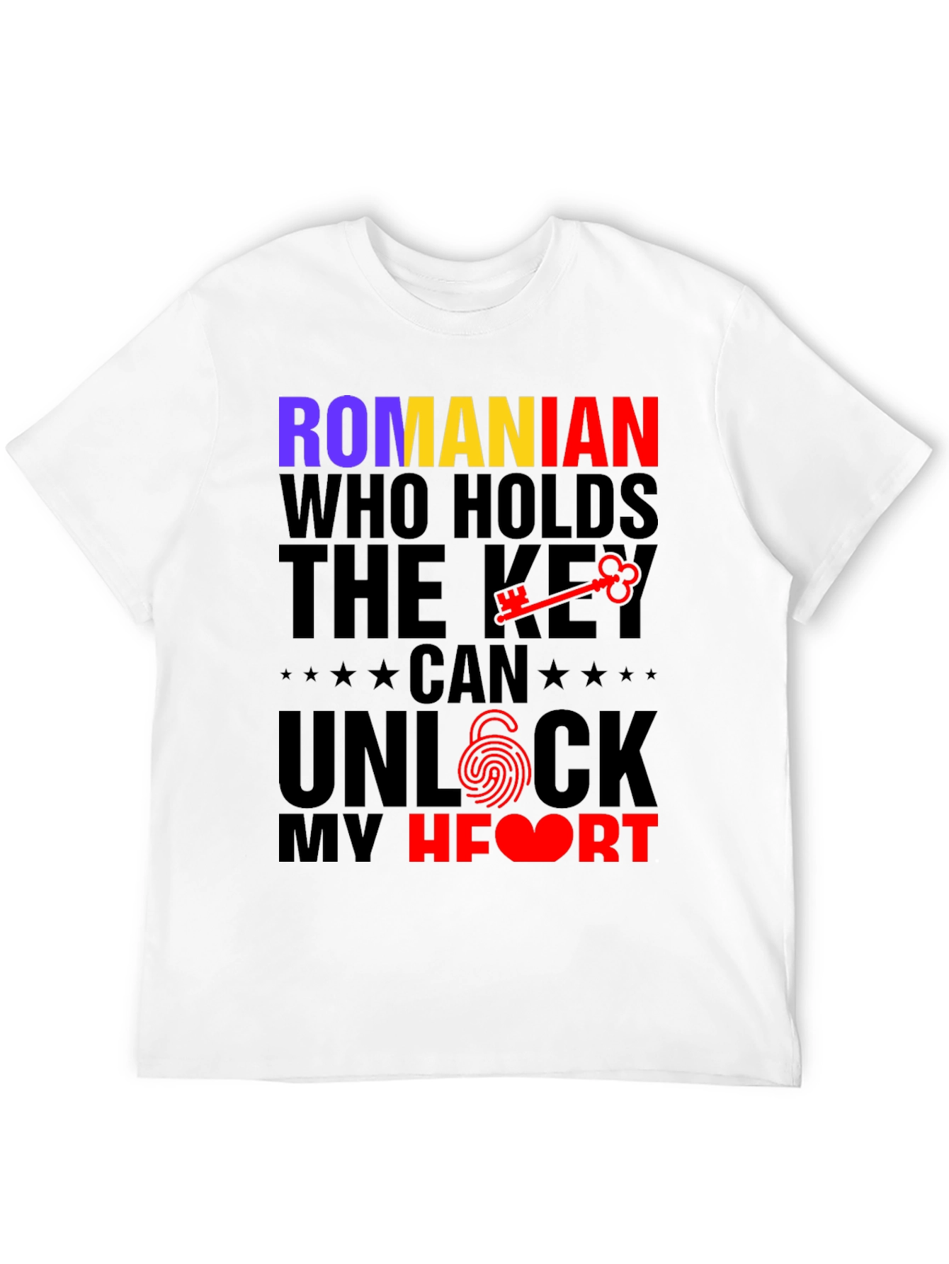 Romanian Key to My Heart Graphic T-Shirt