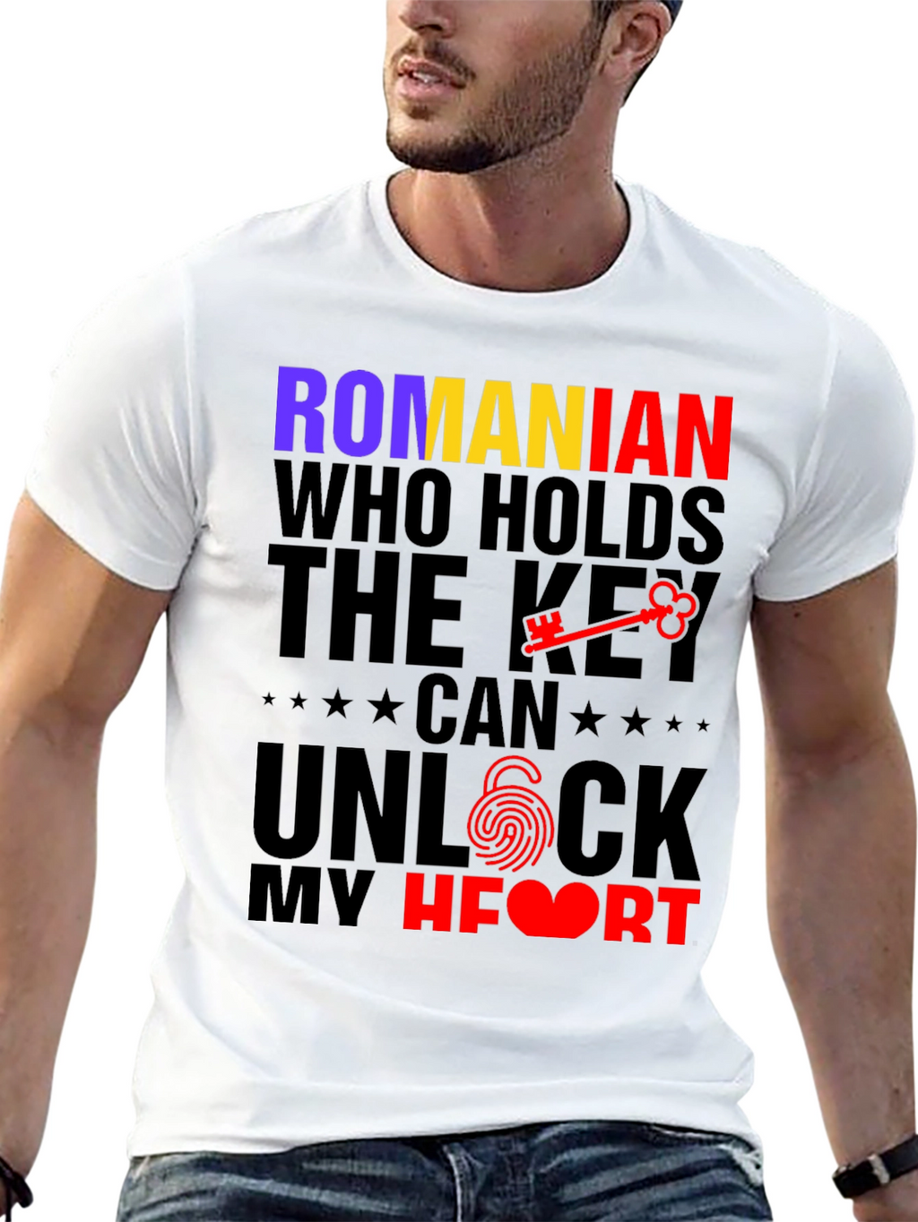 Romanian Key to My Heart Graphic T-Shirt