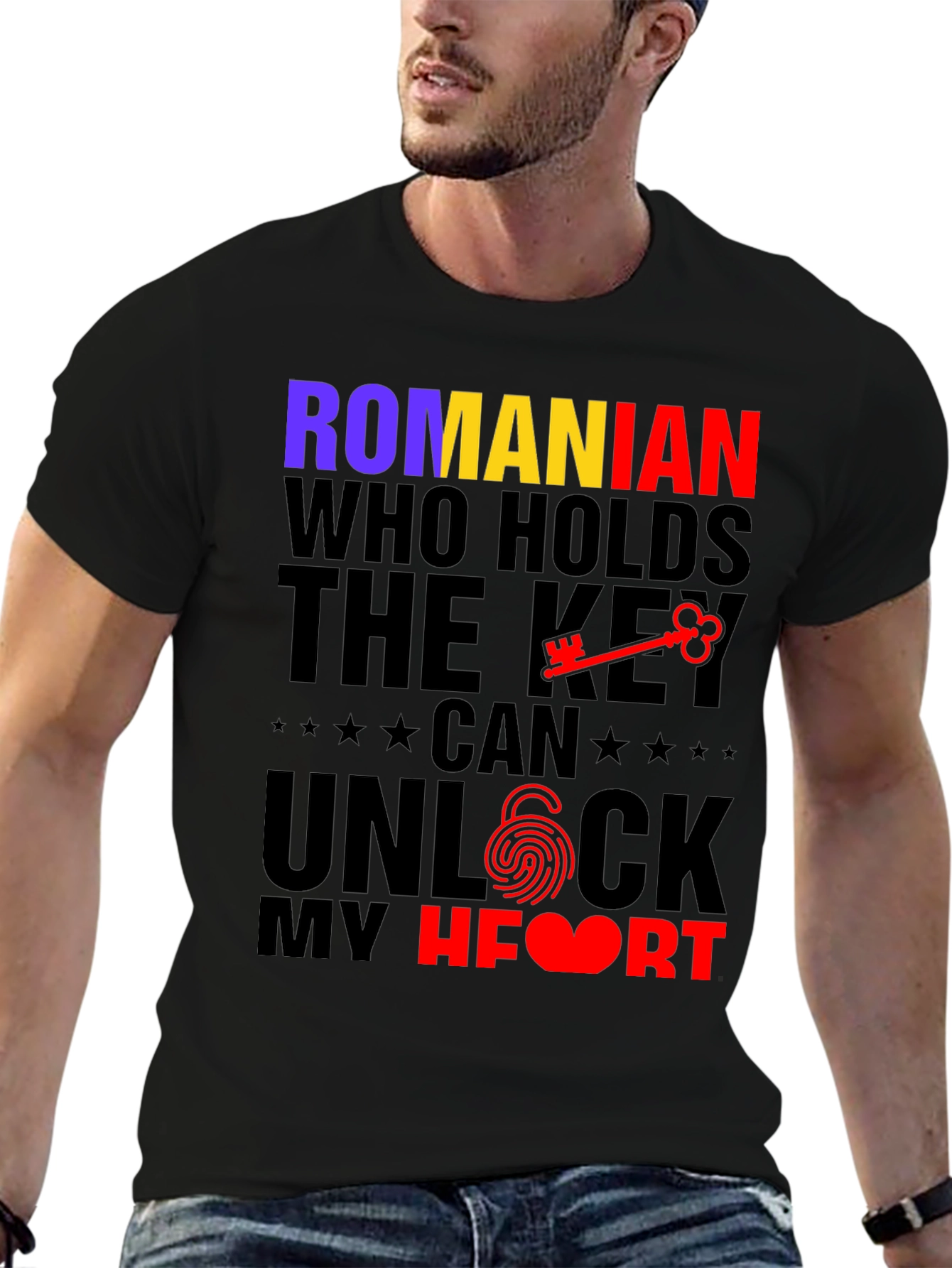 Romanian Key to My Heart Graphic T-Shirt