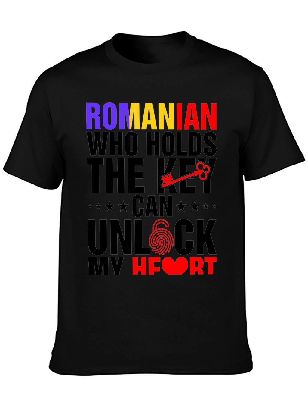 Romanian Key to My Heart Graphic T-Shirt