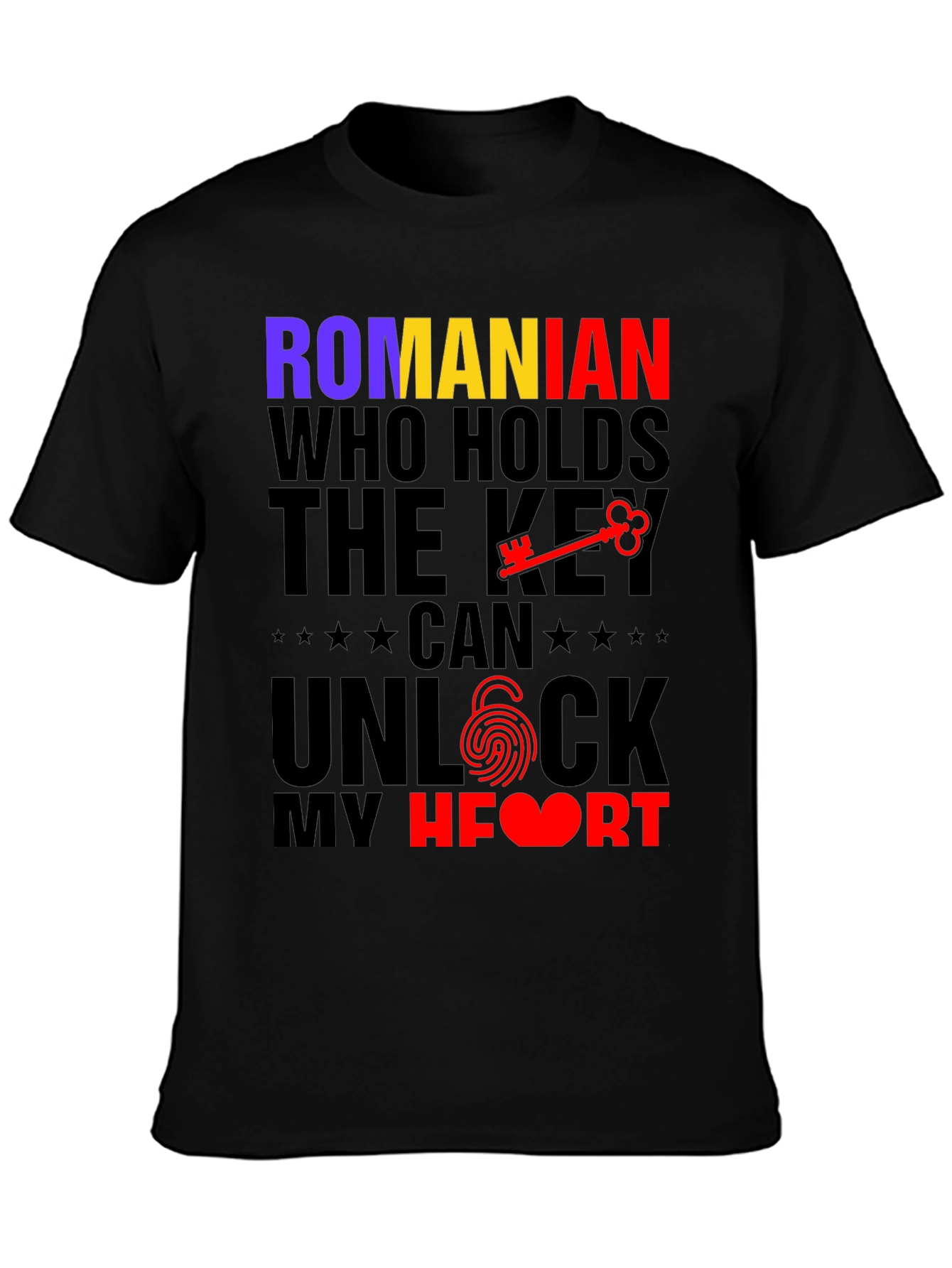 Romanian Key to My Heart Graphic T-Shirt