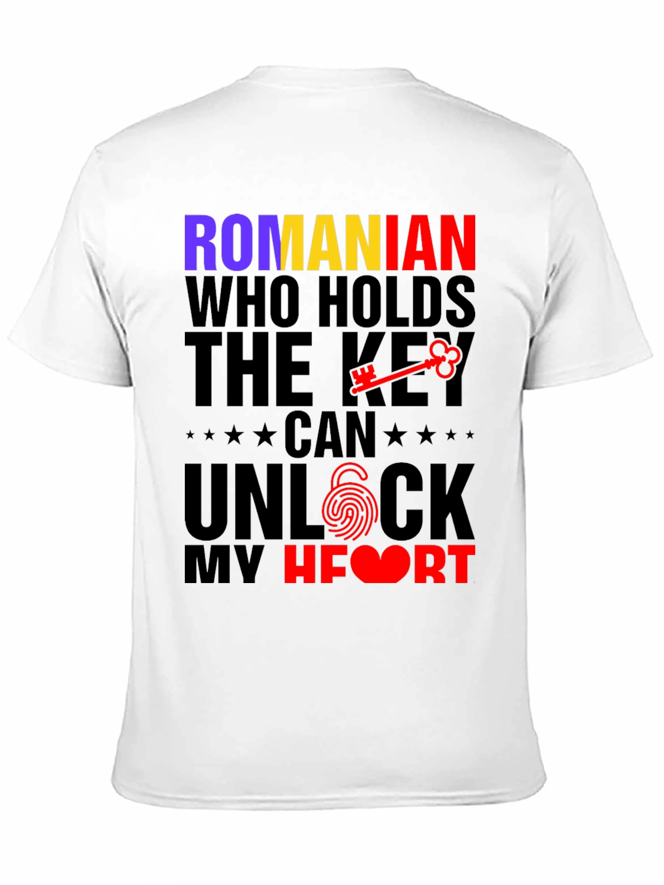 Romanian Key to My Heart Graphic T-Shirt