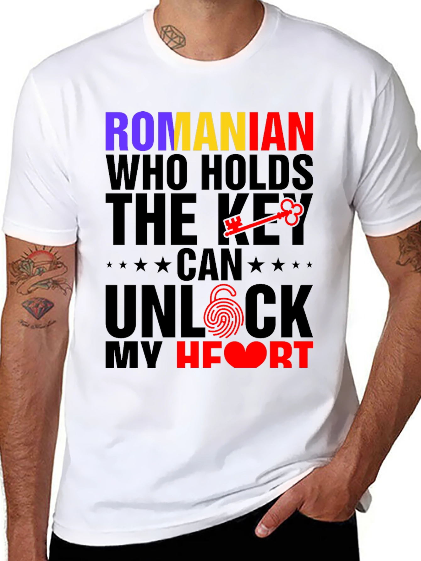 Romanian Key to My Heart Graphic T-Shirt