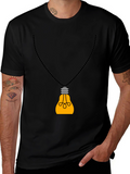 Idea Bulb Pendant Black T-Shirt