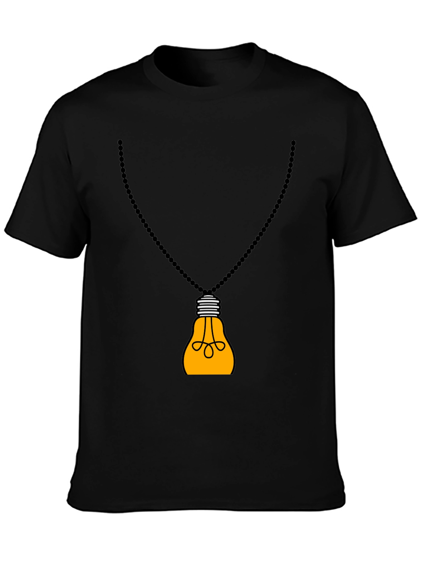 Idea Bulb Pendant Black T-Shirt