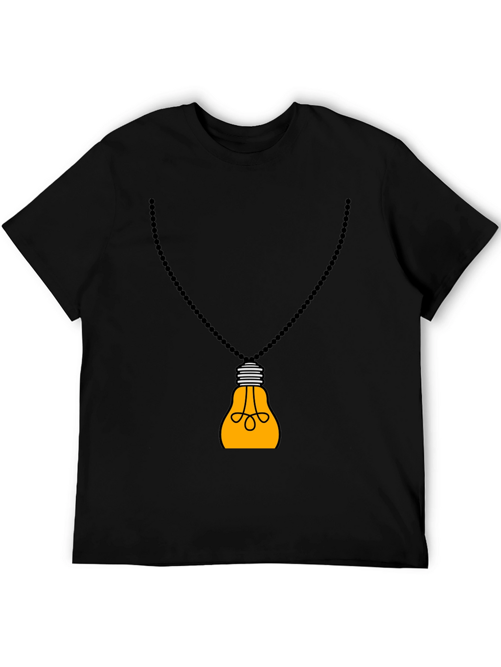 Idea Bulb Pendant Black T-Shirt
