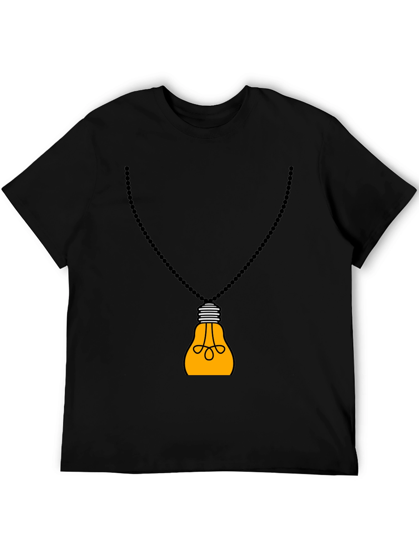 Idea Bulb Pendant Black T-Shirt
