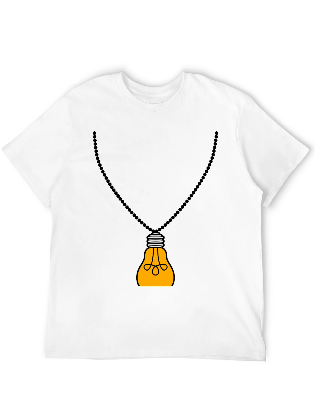 Idea Bulb Pendant Black T-Shirt