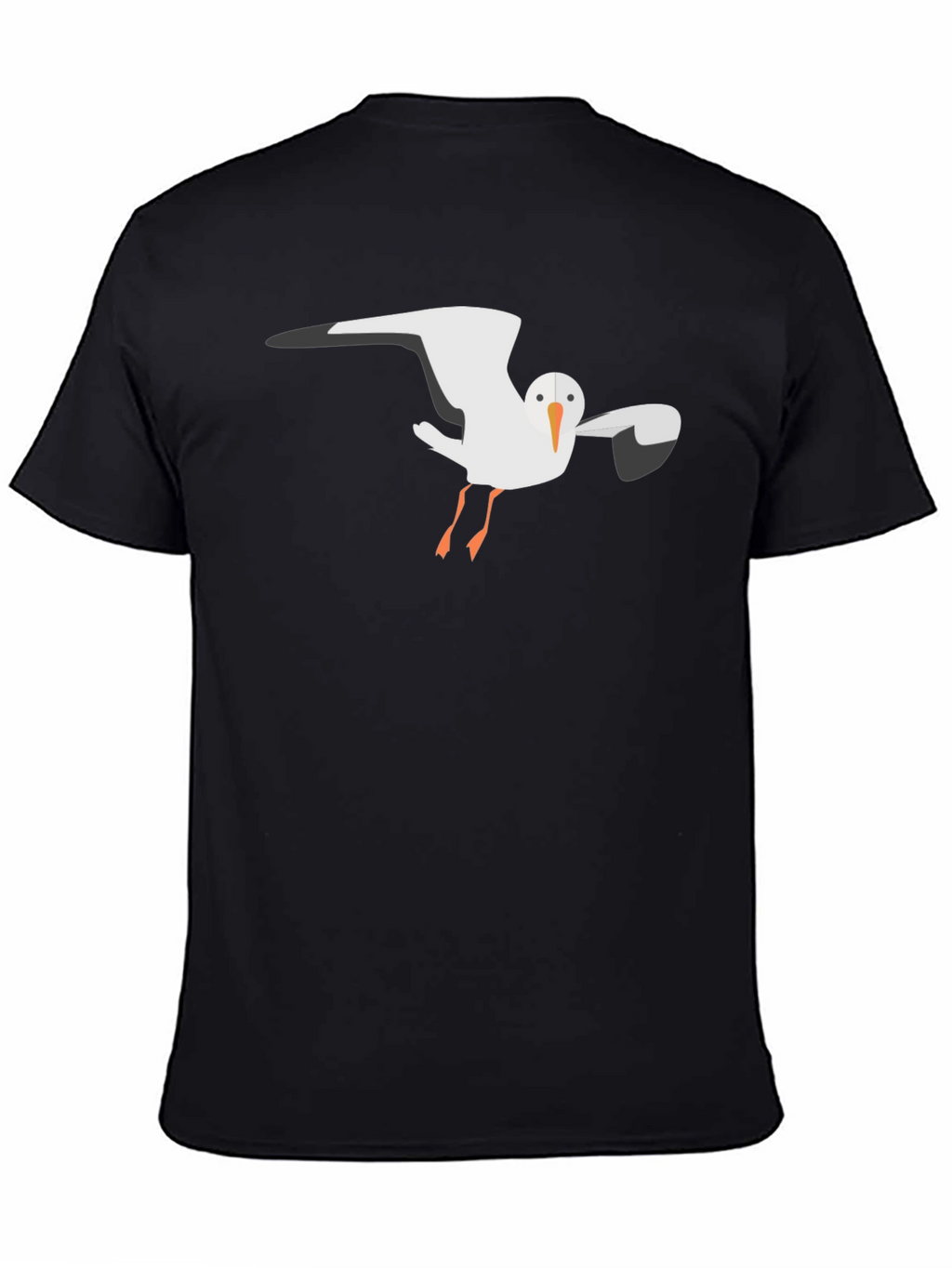 Seagull Graphic Tee - Black Casual T-Shirt