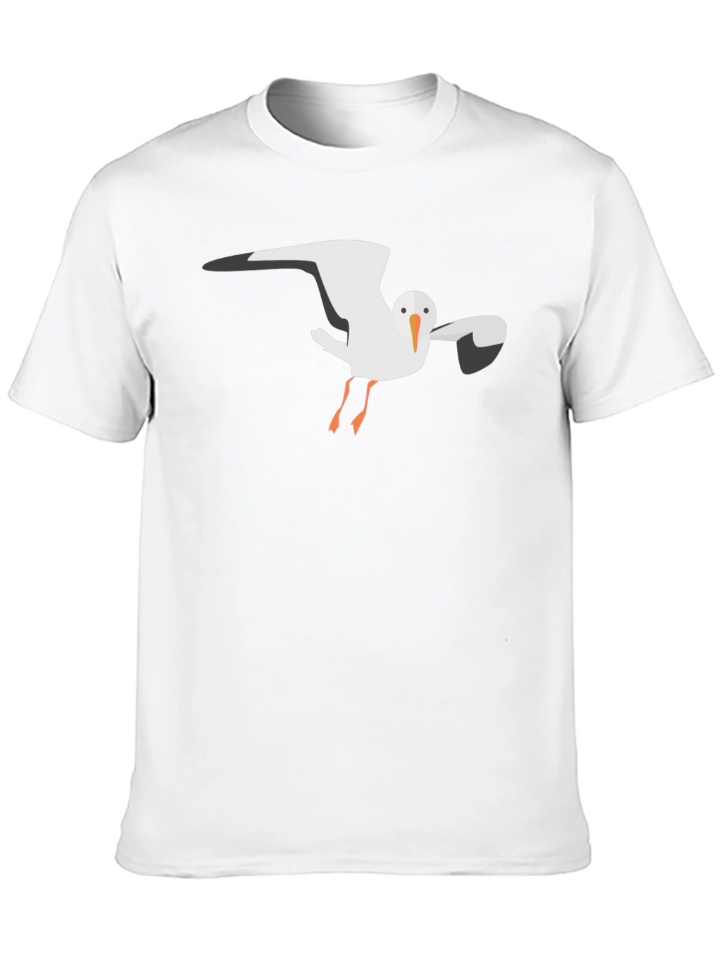 Seagull Graphic Tee - Black Casual T-Shirt