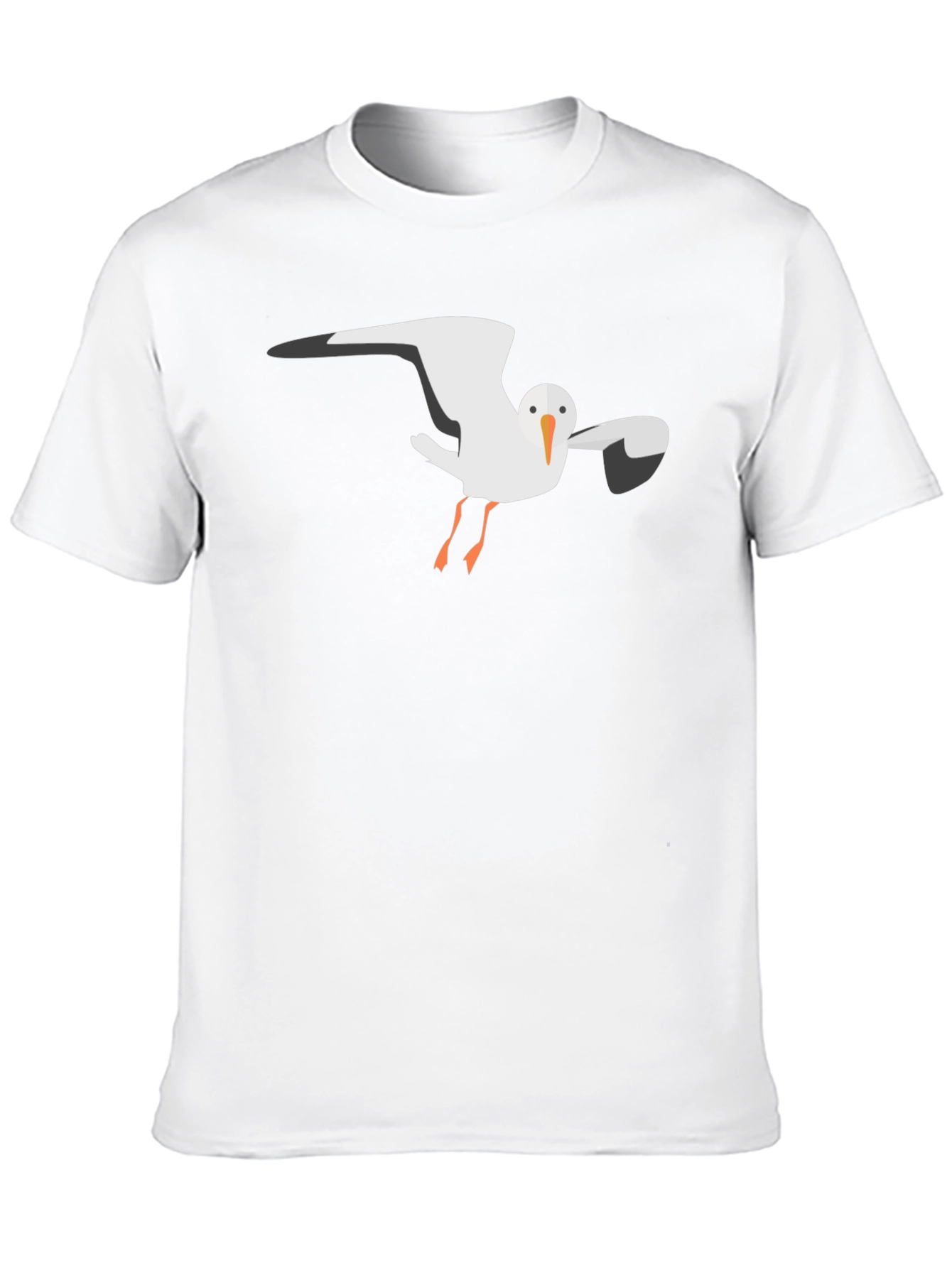 Seagull Graphic Tee - Black Casual T-Shirt