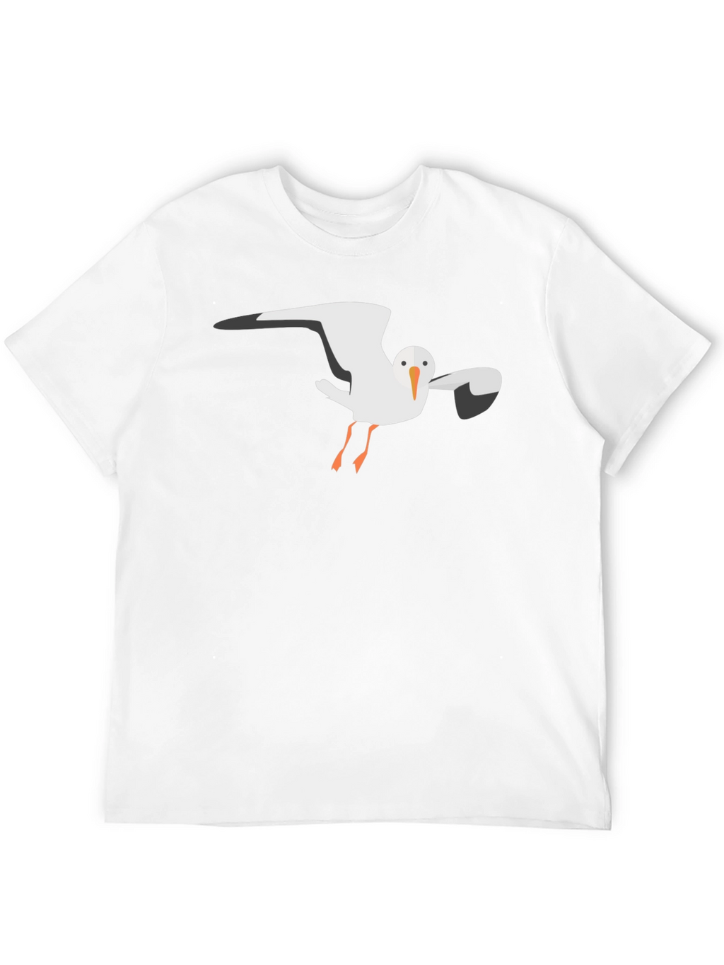 Seagull Graphic Tee - Black Casual T-Shirt