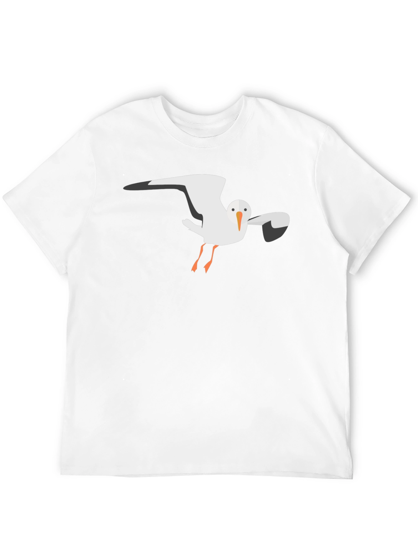 Seagull Graphic Tee - Black Casual T-Shirt