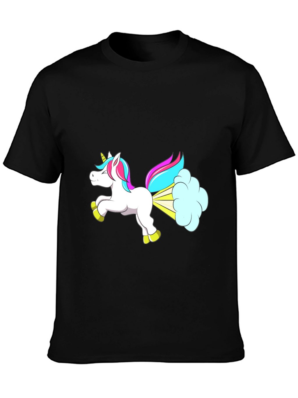 Funny Unicorn Farting Graphic T-Shirt