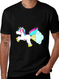 Funny Unicorn Farting Graphic T-Shirt