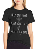 Eco-Friendly Save Bees T-Shirt