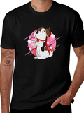 Dog Drinking Boba Tea Black T-Shirt